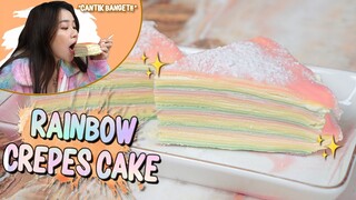 BIKIN PASTEL RAINBOW CREPES CAKE SUPER LUCU DAN ENAK!