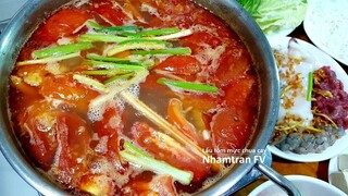 Cách Nấu LẨU TÔM MỰC CHUA CAY Đậm Đà Tại Nhà Đổi Món Dịp Cuối Tuần Ngon Đúng Chuẩn |Nhamtran FV
