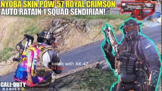 CARRY IN TEAM PAKAI SKIN EPIC PDW-57! AUTO BANTAI 1 SQUAD! CALL OF DUTY MOBILE BATTLE ROYALE MODE