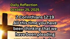 Daily Reflection October 25, 2025 #faith #bible #reflection