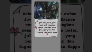 Jujutsu Kaisen Season 2 Information❤ #anime #animeedit #shorts #jujutsukaisen #infoanime