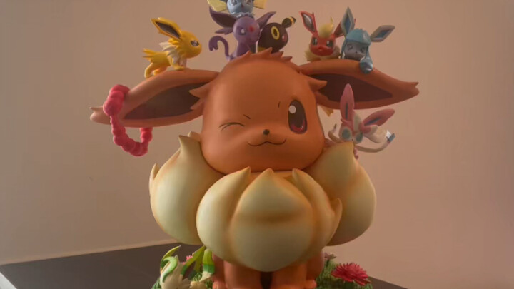 Cute and exquisite large ornaments, DM Studio's super giant Eevee statue review