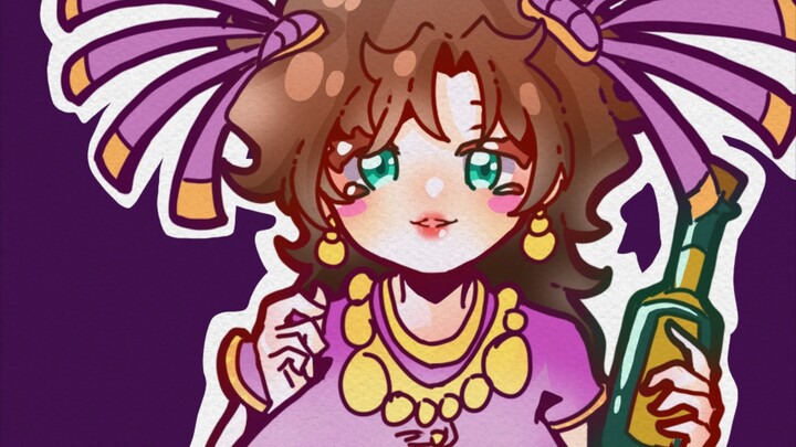 龙舌兰姑娘绘画过程！