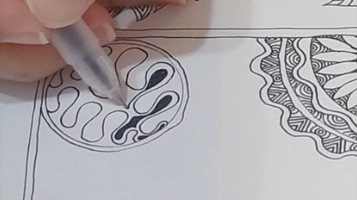 Zentangle - Mixed pattern 混合图禅绕画 #zentangle #learntodraw #creativehealing #handcraft #禅绕画 #疗愈绘画 #手绘