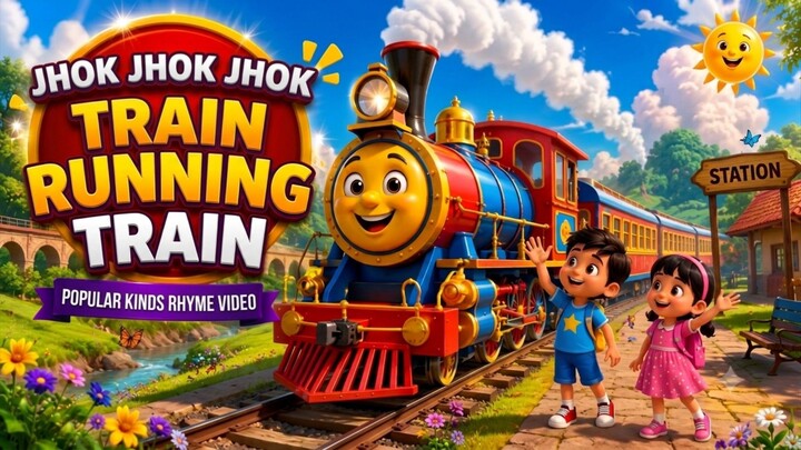🚂 Jhik Jhik Jhik – The Train Is Running | Bengali Nursery Rhyme for Kids | Bangla Rhymes