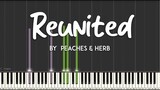 Reunited by Peaches & Herb synthesia piano tutorial + sheet music