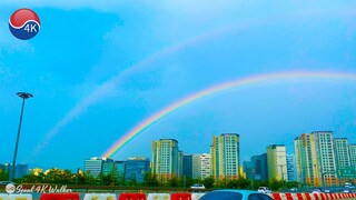 [4K] Seoul Walk - Lucky Double Rainbow. I followed from the end of Gangnam to the end of the rainbow