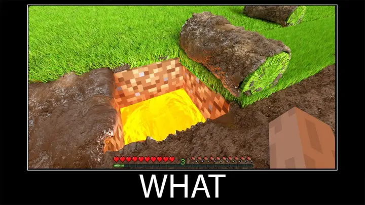 Minecraft wait what meme part 112 realistic minecraft Grass Carpet