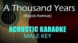 A Thousand Years - Acoustic Karaoke (Male Key)