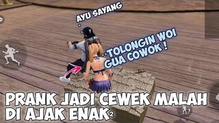 PRANK JADI CEWEK DI TRAINING LANGSUNG DI AJAK W1K W1K |FREE FIRE INDONESIA