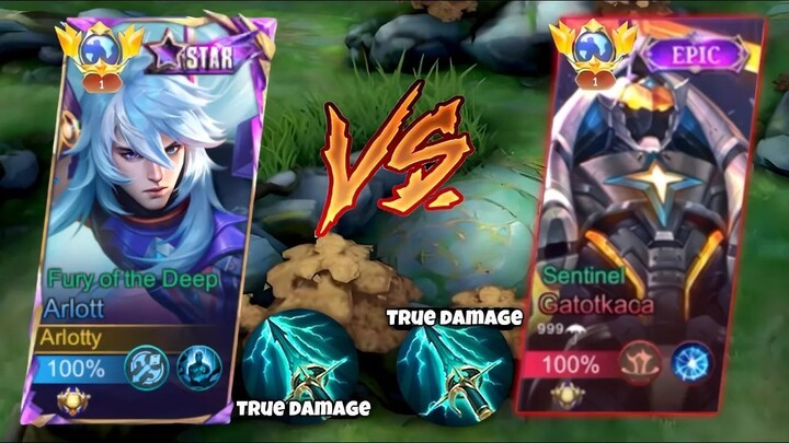 FINALLY A WORTHY OPPONENT! ARLOTT VS NEW META GATOTKACA DAMAGE! (he destroyed me