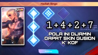 1+4+2+7 POLA BINGO DIJAMIN DAPAT SKIN GUSION K’ KOF