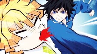 Quỷ Thượng Huyền Tam Akaza Bị Thủy Trụ Giyuu Tát Cái Cấm Đầu - Demon Slayer Kimetsu no Yaiba Tập 17