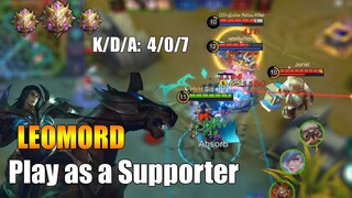 LEOMORD as a Supporter|Ganking Mode New way to play LEOMORD|Mythic rank gameplay [K2 Zoro]