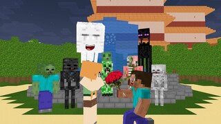 ALEX AND STEVE FIRST DATE - ROMANTIC MONSTER SCHOOL MINECRAFT ANIMATION