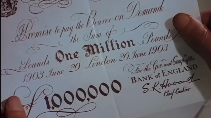 One million pounds, but all in financial and business jargon