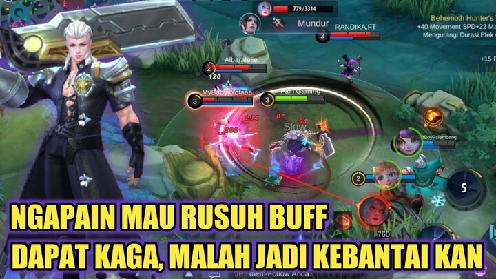 NGAKAK!!! MUSUH MAU RUSUHIN BUFF?? TAPI MALAH DI BANTAI SAMA ALU!! - MOBILE LEGENDS