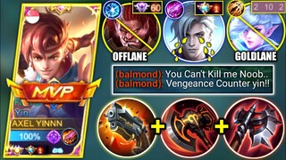 YIN VS SINGAPORE NO.1 AAMON | YIN BEST BUILD TO COUNTER PRO AAMON IN MIDLANE | MOBILE LEGENDS