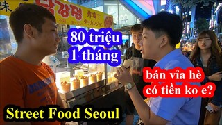 Street Food Seoul - Khoa Pug gặp 2 sv Việt bán vỉa hè kiếm 80 triệu 1 tháng chê gái Hàn thực dụng