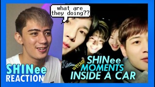 what happens when you put shinee together in the same car REACTION