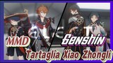 [Genshin, MMD] Tarian keren Tartaglia, Xiao, Zhongli!