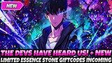 *THE DEVS HAVE HEARD US!!* + NEW LIMITED ESSENCE STONE GIFT CODES INCOMING BOIS (Solo Leveling Arise