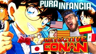 Cat/Español Reacciona a DOBLAJE LATINO de DETECTIVE CONAN OPENING ➡️ Comparación