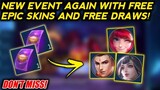 EVENT! FREE EPIC SKINS WITH FREE DRAWS IN NEW PARTY BOX EVENT! MOBILE LEGENDS