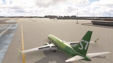 Boeing 737 Max 8 airplane landing in Microsoft Flight Simulator 2024