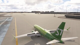 Boeing 737 Max 8 airplane landing in Microsoft Flight Simulator 2024
