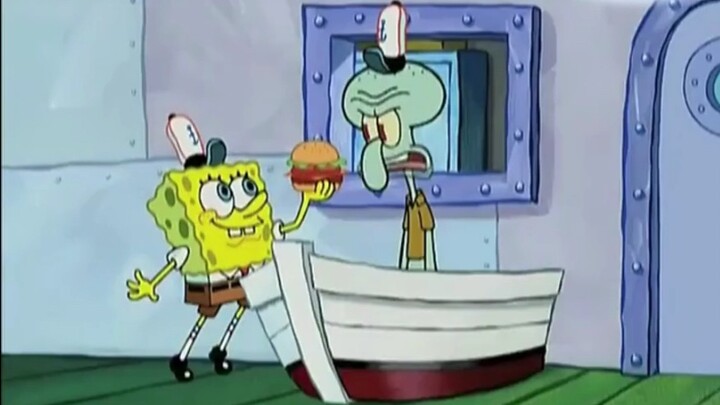 Can the duplicitous Squidward say no to the delicious Krabby Patty?
