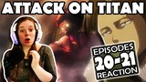 Eren FIGHTS BACK!! Attack on Titan Season 1 Episode 20 - 21 | Anime Reaction & Review