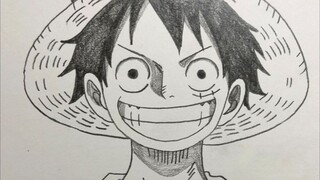 MENGGAMBAR MONKEY D LUFFY