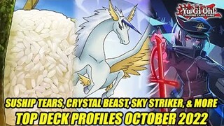 Suship Tears, Crystal Beast, Sky Striker, & More! Yu-Gi-Oh! Top Deck Profiles October 2022