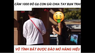 Cầm 1000$ gạ gái chia tay bạn trai part 3 #giaitri