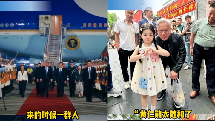 Lúc đến thì cả đoàn, lúc đi chỉ còn mỗi Trump; ai nấy đều tranh thủ “đi nhờ” để vui chơi