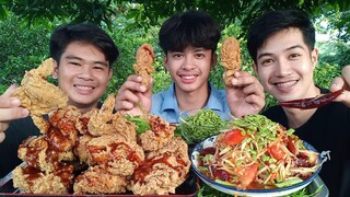 ไก่ทอดKFC กินกับส้มตำแซ่บๆ