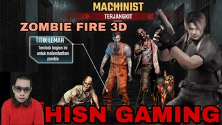 game zombie fire 3d ,serangan zombie  machinist dengan anjing anjing nya