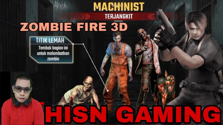 game zombie fire 3d ,serangan zombie  machinist dengan anjing anjing nya