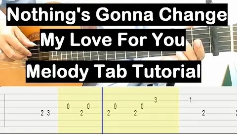 Nothing Gonna Change My Love For You Guitar Lesson Melody Tab Tutorial Guitar Lessons for Beginners