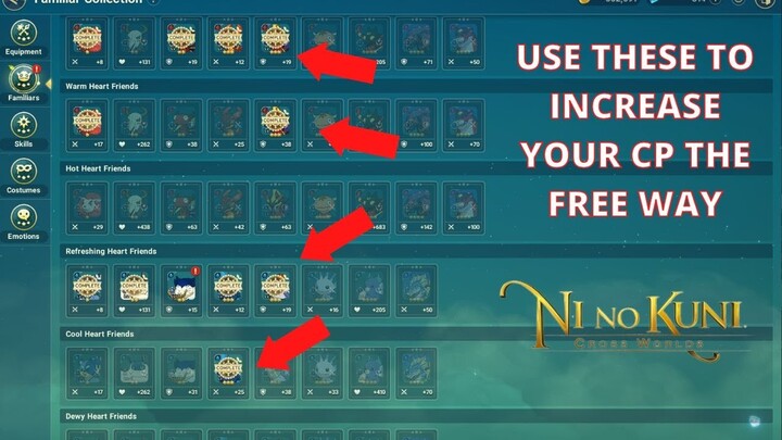 Ni nu Kuni Cross Worlds : AWAKEN FAMILIARS TO INCREASE CP THE FREE WAY (TAGALOG)