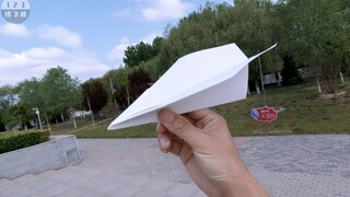 膛封&腹锁！光之翼距离型纸飞机，飞得很远可调教回旋