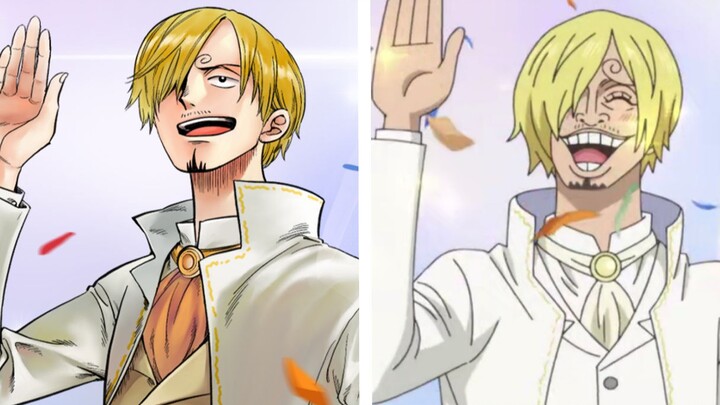 Kembalikan adegan animasi terkenal menggunakan gaya lukisan Oda dua tahun lalu | One Piece #Sanji&Br