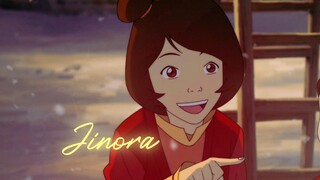 “神通王”安昂与卡塔拉的孙女，吉诺拉Jinora，可爱而很有灵性的气宗宗师