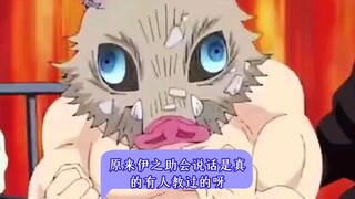 原来伊之助会说话是真的有人教过的呀