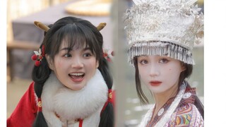 Ketika binatang Nian kecil Xia Tian mengenakan kostum Miao, dia menjadi sangat imut!