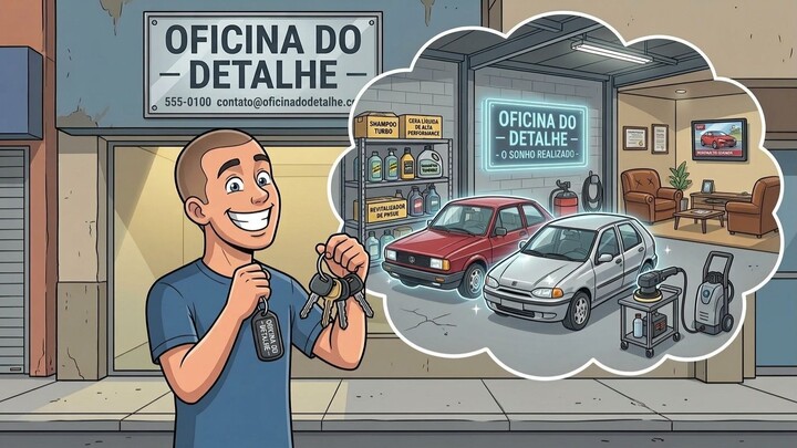 Você Financiou R$ 50 Mil Para Abrir uma Estética Automotiva!