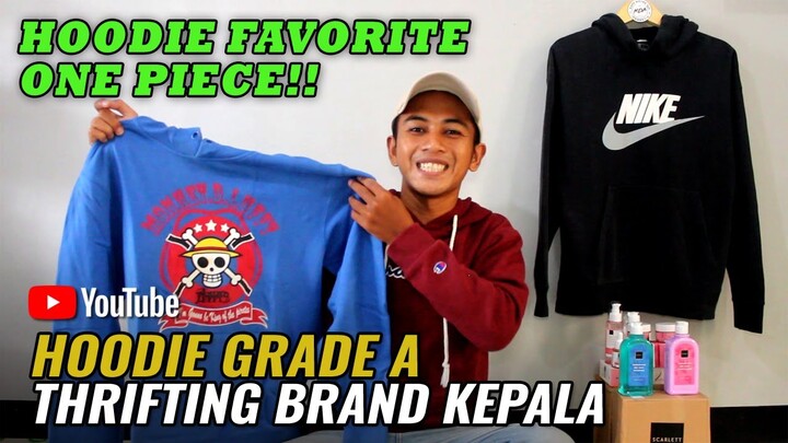 HOODIE ONEPIECE MONKEY D. LUFFY - Review Thrifting Brand Kepala Grade A Pasar Cimol Gedebage Bandung