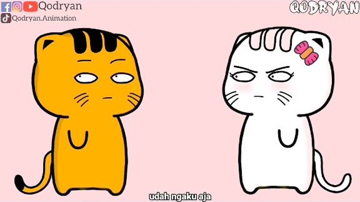 father and mother cat fighting