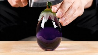Glass vegetable decompression cutting.